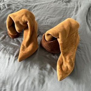 Andre Birman suede and fur boots